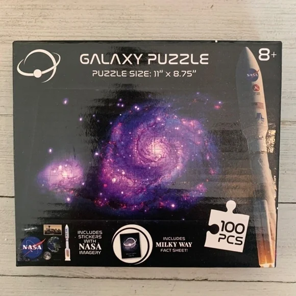 NASA Space Puzzles Galaxy Planets Star Milky Way Stickers Fact Sheets NEW Sealed - Picture 2 of 7
